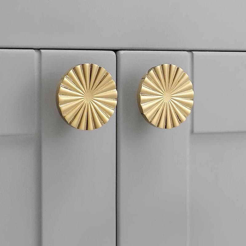green emerald velvet dress Knurled Brass Cabinet Knob | Brushed Gold Industrial Drawer Pull for K