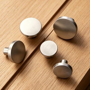 Brushed Nickel Brass Kitchen Cabinet Knobs: Modern Cupboard Drawer Dresser Pulls