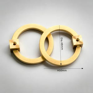 Ring Puls Brushed Brass Cabinet Ring Pull: Modern Furniture Drawer Dresser Pulls ...