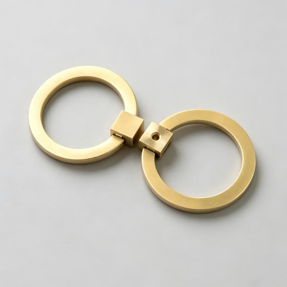 gold ring dresser pulls Brushed Brass Cabinet Pull: Modern Furniture Drawer 1920 flapper dress