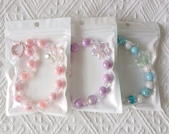 Porte-clés Téléphone Cerise Rouge | Perles Cristal Multicolores | Accessoire Déco Sac, Clés, Voiture