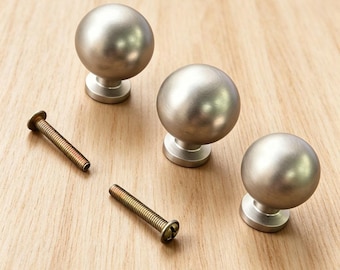 Brushed Nickel Brass Cabinet Dresser Knobs: Modern Kitchen Drawer Pulls