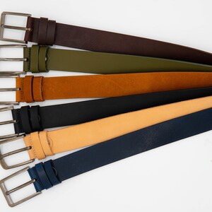 Ceinture en cuir classique personnalisée pour la Saint-Valentin en 6 couleurs, ceinture en cuir avec nom de gravure personnalisé et message secret, cadeau pour lui image 7