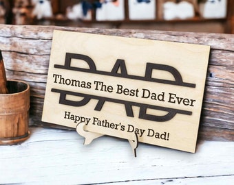 Personalized Fathers Day Gift Best Dad Ever Sign With Kids Names Custom Gift for Dad Fathers Day Gift for Father Birthday Gift for Dad Gifts
