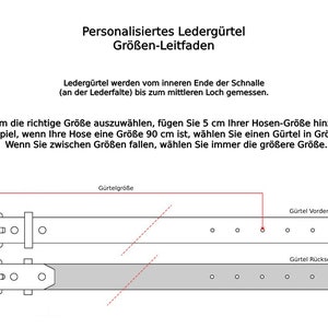 Personalisierter Echtleder-Gürtel für ihn perfekt zum Weihnachten, Ehemann, Vater Geschenk Bild 10