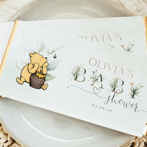 Winnie the Pooh Baby Shower Chocolate Bar Wrapper, Candy Wrapper Template, Winnie the Pooh Baby Shower Favors, Printable Chocolate Wrapper