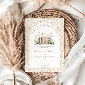 A New Chapter Begins Baby Shower Invite, Storybook Baby Shower Invitation Template, Girl Baby Shower Invite, Canva Baby Shower Digital Evite image 8