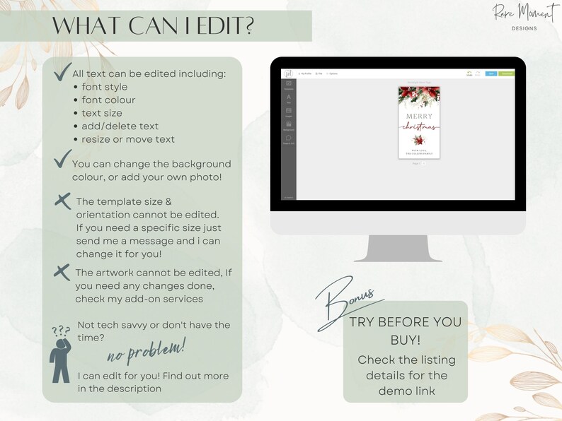 EDITABLE Christmas Favor Tags Template Printable Holiday Gift - Etsy