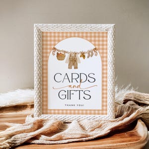 Little Pumpkin Baby Shower Signs, Fall Baby Shower Table Sign Bundle, Fall Baby Shower Bundle, Harvest Baby Shower Printable Signs, Gingham image 7