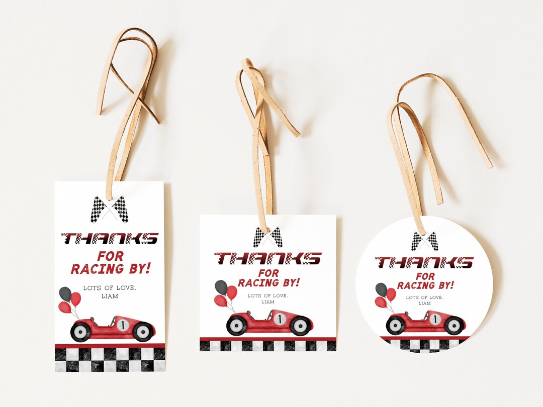Fast Tag Card Frame Fast One Birthday Favor Tags Template, Fast One 1st Birthday Favors ...