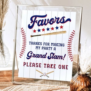 Rookie of the Year First Birthday Favors Sign, Baseball Birthday Favours Table Sign, Party Favors Printable Sign, Please Take One Sign 8x10