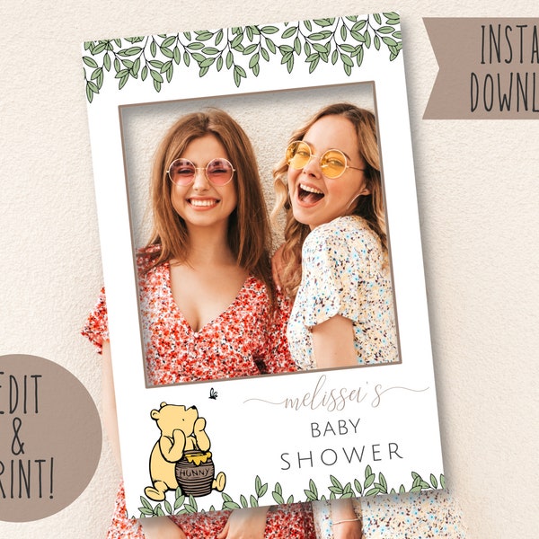 Winnie Pooh Photo Booth Template - Etsy