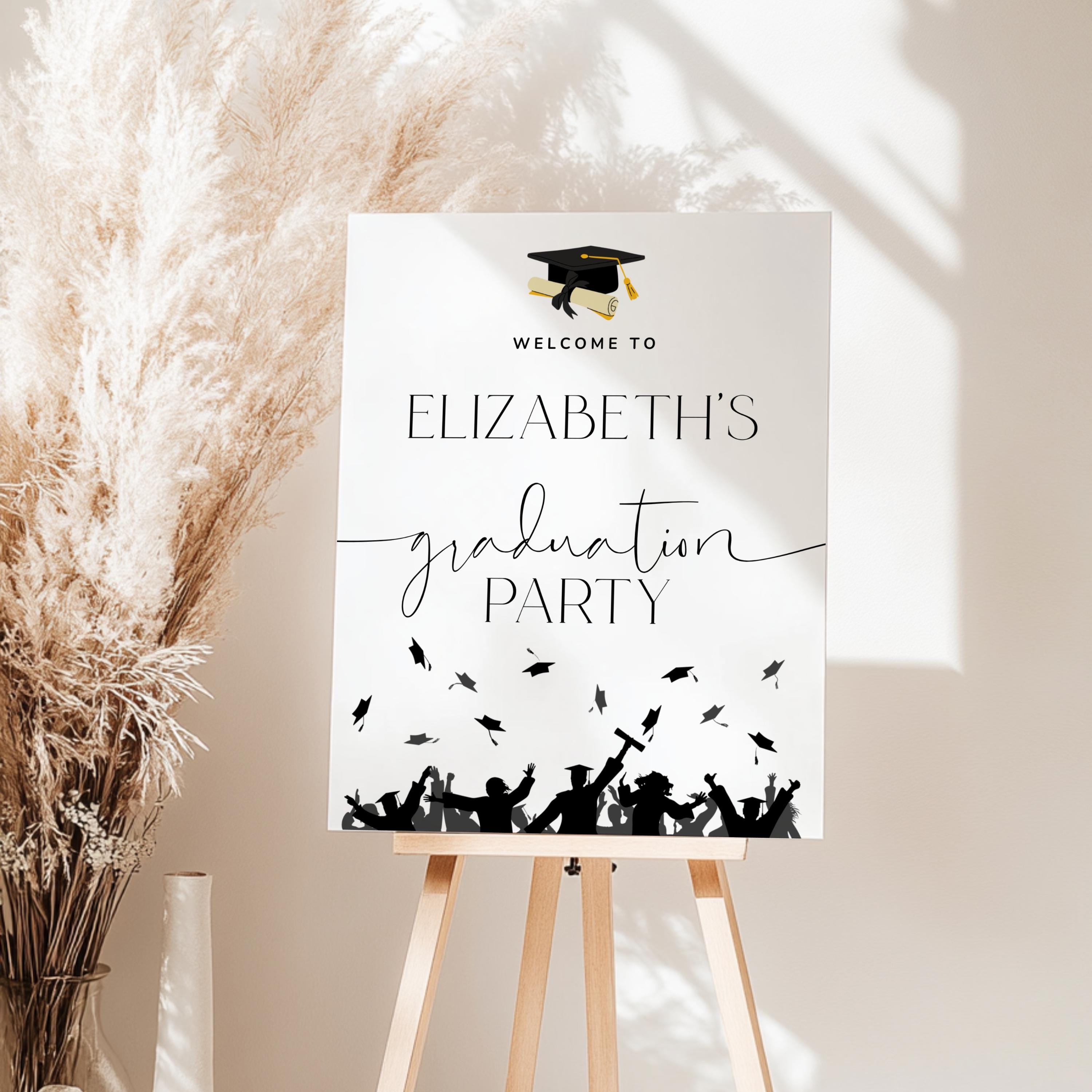 Graduation Welcome Sign Template, Printable 2026 Graduation Party ...