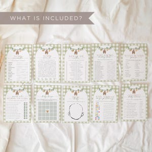 Locally Grown Baby Shower Games, Farmers Market Baby Shower Game Bundle, Gingham Baby Shower Games, Home Grown Baby, Baby Shower Printables image 5