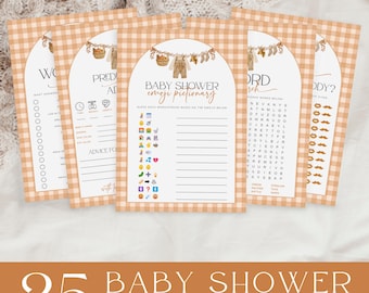 Fall Baby Shower Games, Little Pumpkin Baby Shower Games Bundle, Autumn Baby Shower Printables, Gender Neutral, Harvest Baby Shower Game Set