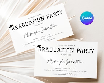 EDITABLE Graduation Insert, Graduation Party Inserts, Graduation 2026 Details Card, Printable Graduation Party Invitation, Grad Announcement