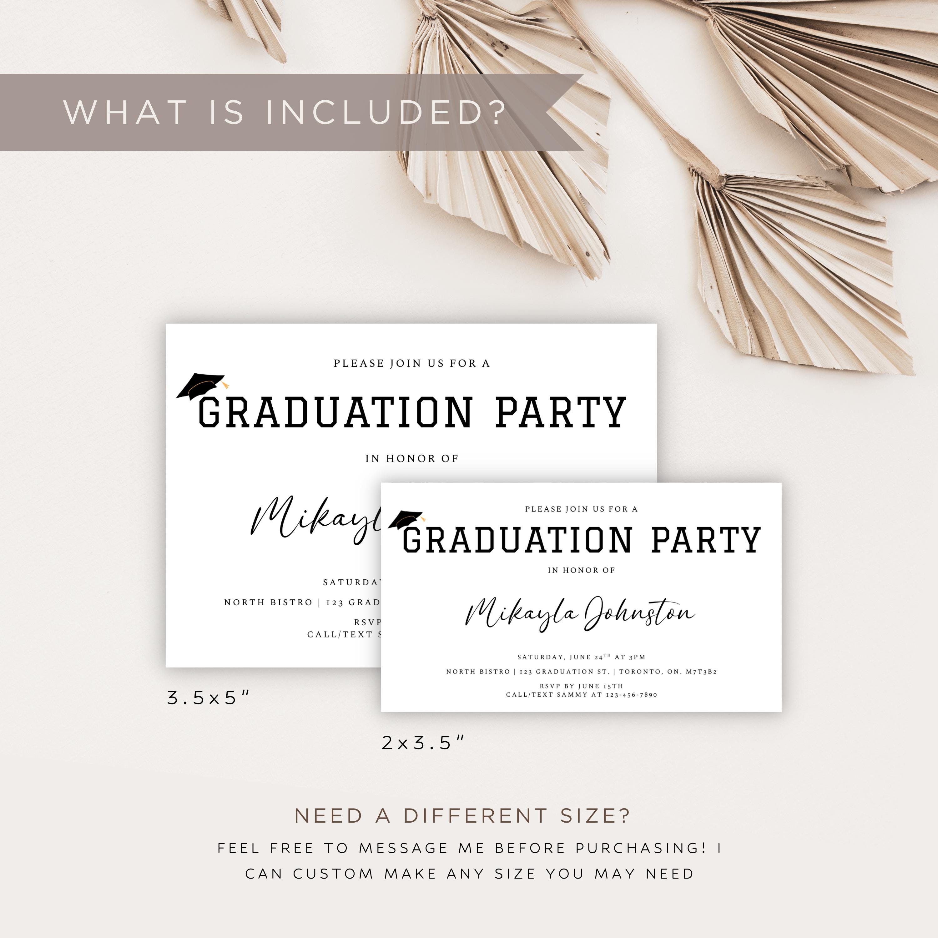 EDITABLE Graduation Insert, Graduation Party Inserts, Graduation 2026 ...