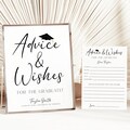 Graduation Advice & Wishes, Printable Graduation Advice Cards, Custom Grad Party Signage, Graduation Party Sign, Graduation Decorations 2026 product logo