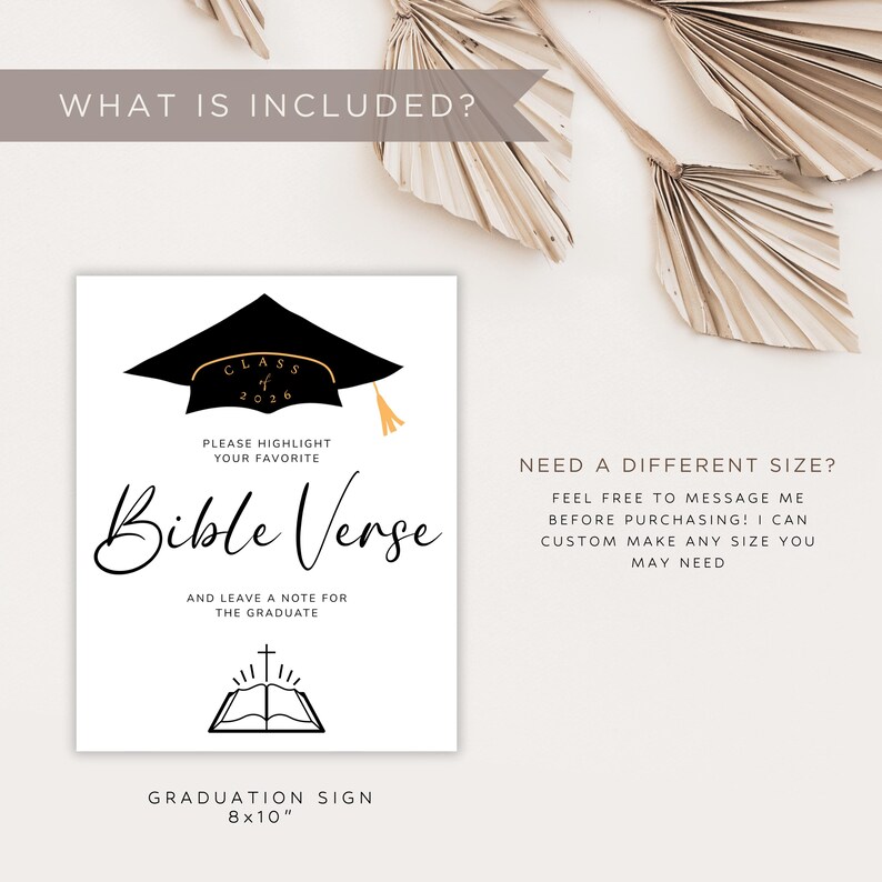 Scripture Labels Graduation Graduation Bible Verse Sign, Bible Guestbook Sign, Printable Grad Party ...