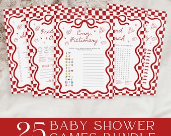 Special Delivery Baby Shower Games, Pizza Baby Shower Game Bundle, Italian Slice Slice Baby Theme, Editable Baby Shower Activity, Hand Drawn