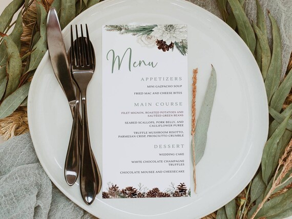 First Course Winter Menu Winter wedding main course | Beachweddingtips.com