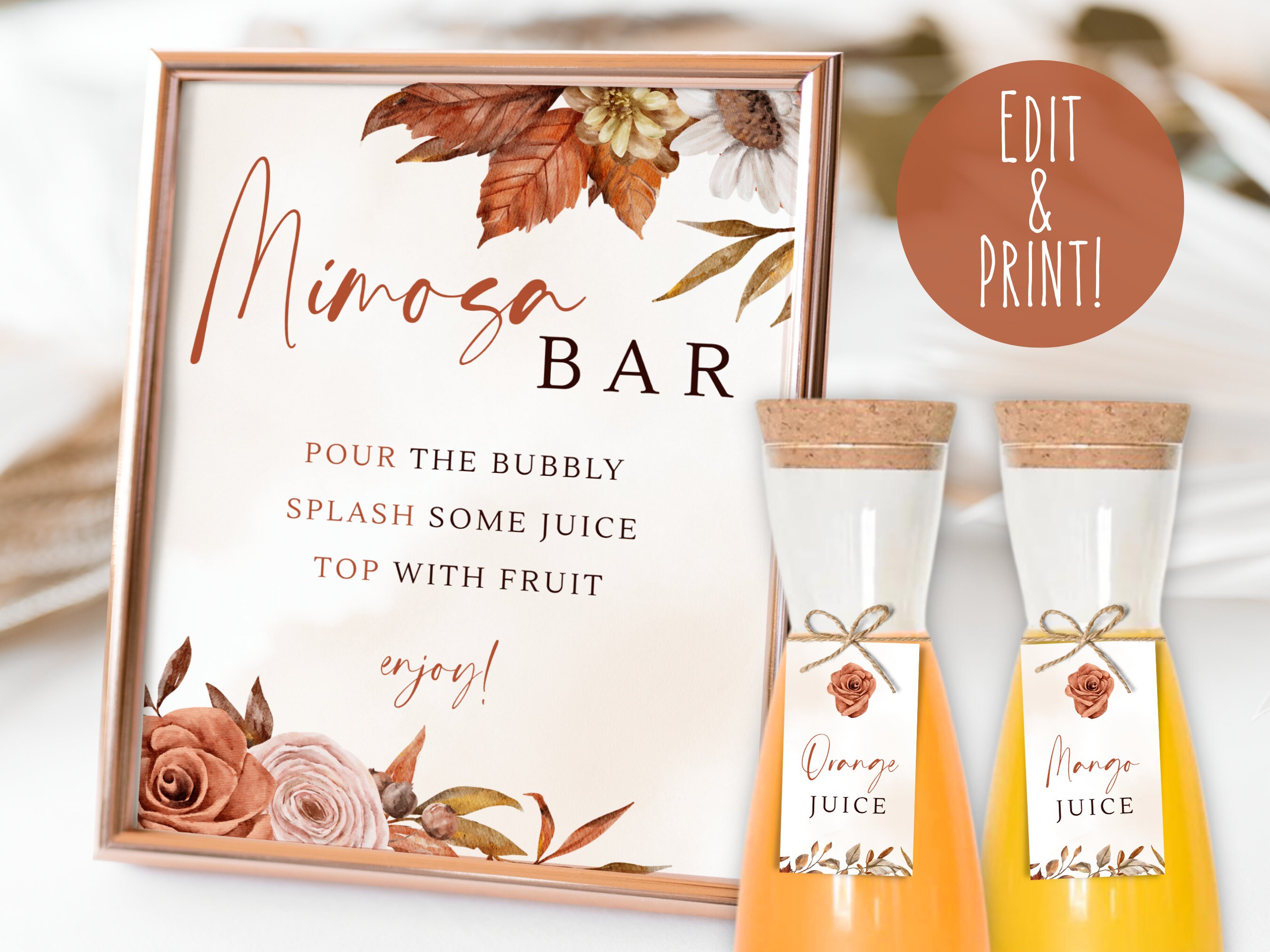 Juliette Minimalist 'mimosa Bar' Juice Carafe Hanging Tags