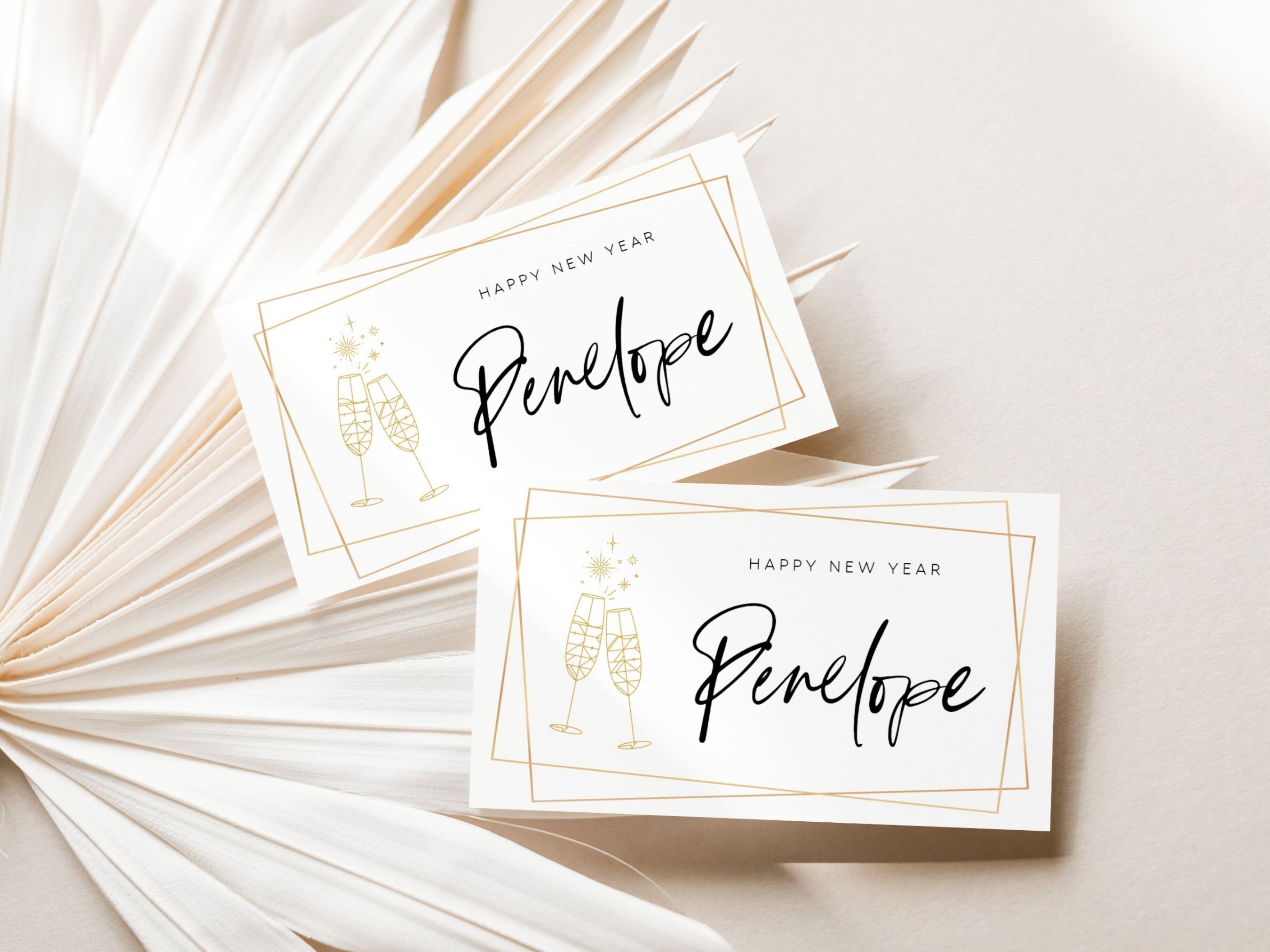 New Years Eve Place Cards Template, Printable New Years Eve Name Cards -  PlumPolkaDot