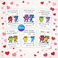 Printable 6 7 Valentine's Day Cards for Kids & Tweens, Editable Six Seven Slang Classroom Exchange Gift Tags, Digital Download