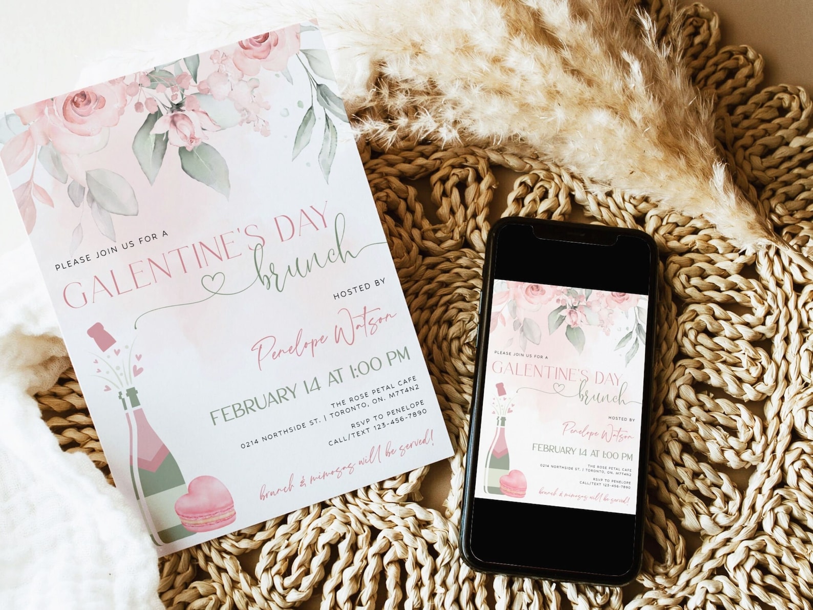 Galentines Day Invitation Template Galentines Day Brunch Etsy Canada