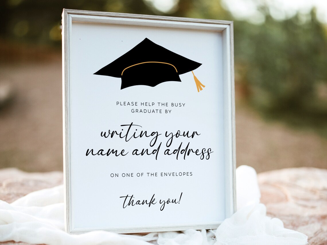 Help the Busy Graduate Sign, Graduation 2025 Table Signage, Printable ...