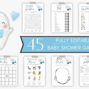 A Little Boo Baby Shower Games Bundle, Printable Boy Baby Shower Games, Halloween Baby Shower Bingo, Advice Cards, Trivia, Baby Predictions