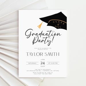 Graduation Party Invitation Template, Graduation Invitation 2025, Printable Graduation Announcement, Graduation Invites, Class of 2025 Evite