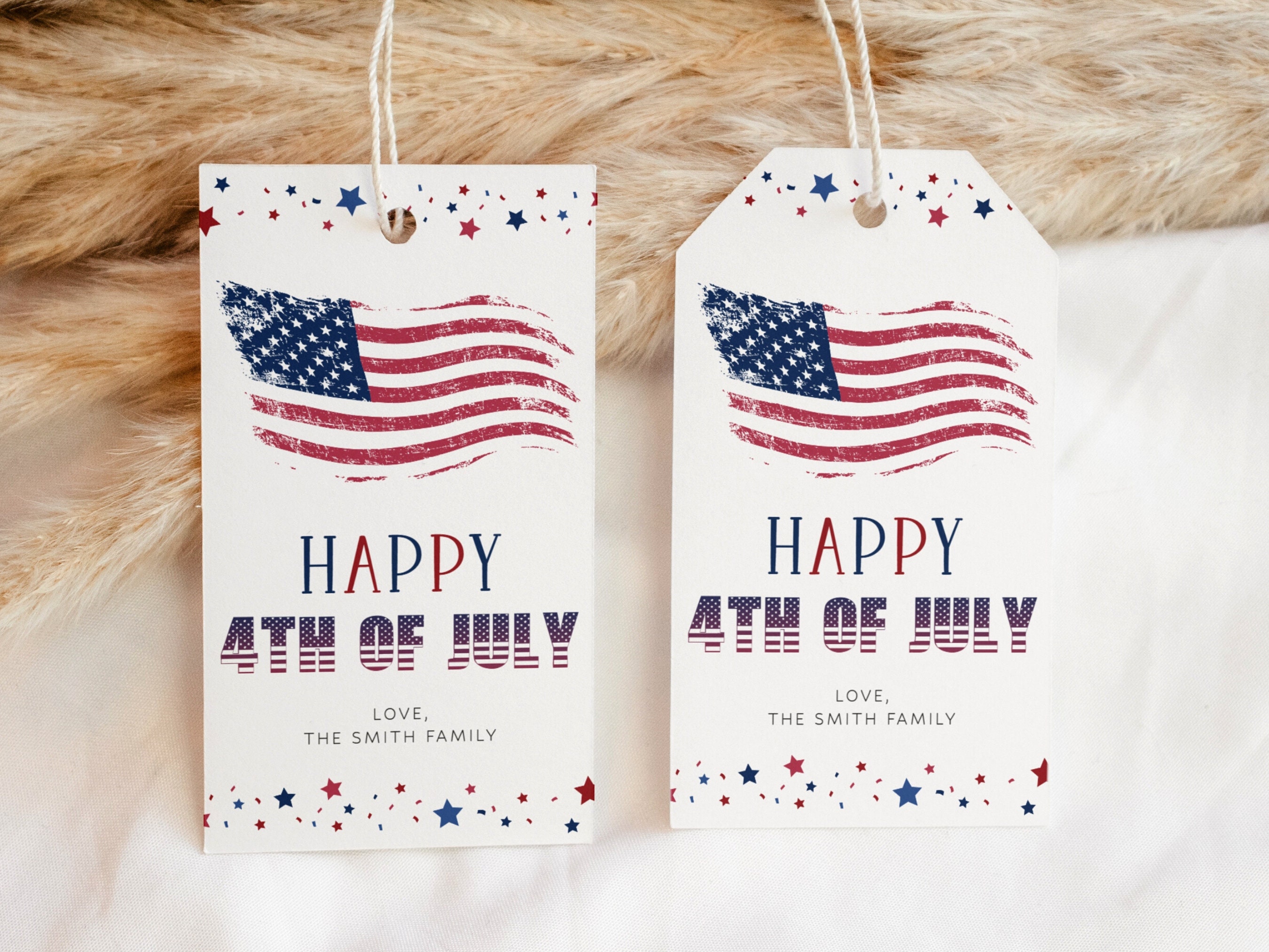 4th of July Favor Tags, 4th of July Party Favors, Patriotic Thank You ...