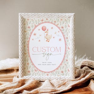 One Silly Goose Custom Sign, Vintage Silly Goose Signage, Editable Sign Template, Girl First Birthday, Pink Silly Goose Birthday Party Decor