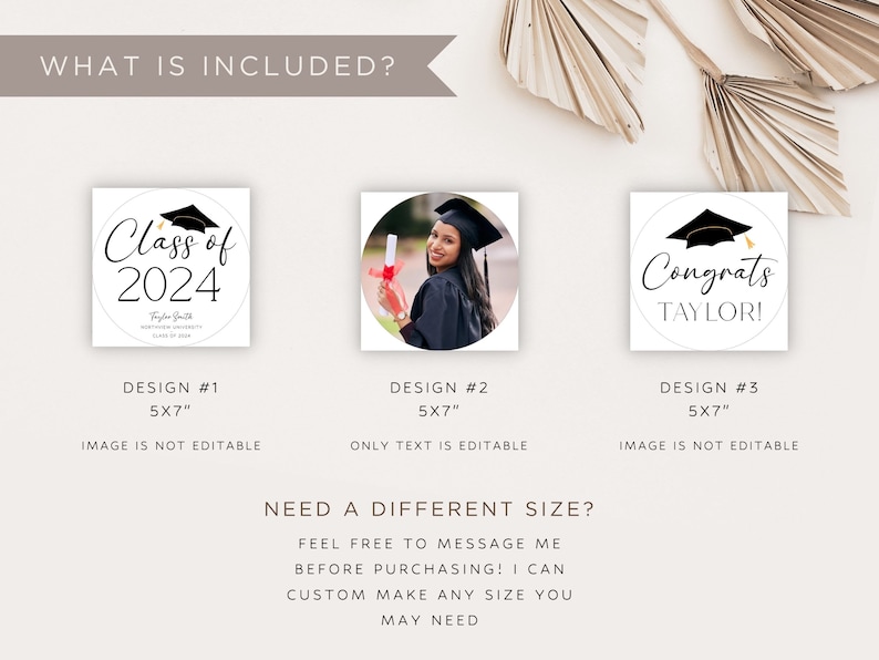 Graduation Cupcake Toppers 2024, Editable Graduation Dessert Toppers Template, Graduation Photo Cupcake Toppers, Custom Cupcake Grad Decor image 6