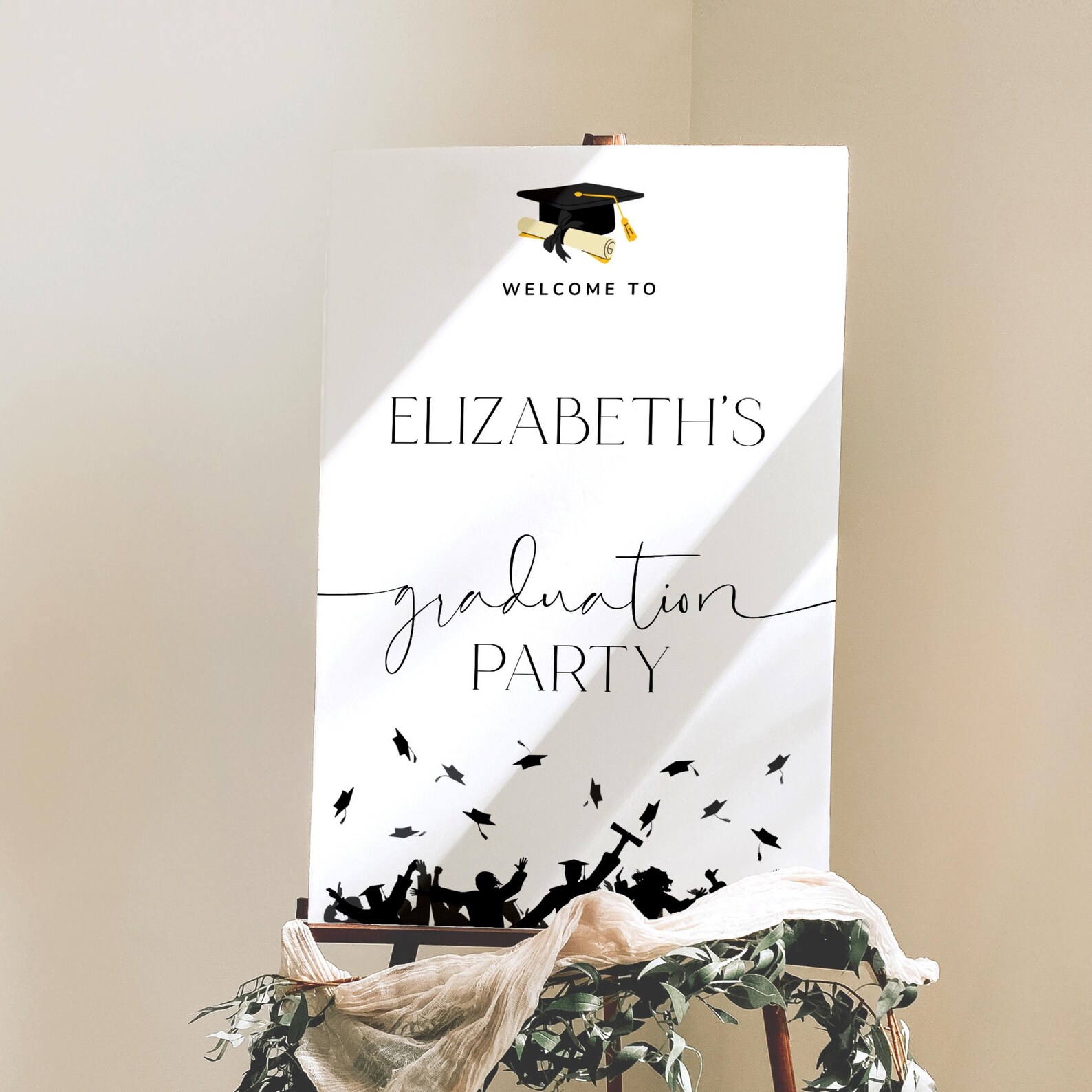 Graduation Layout Signage Graduation Welcome Sign Template, Printable 2026 Graduation Party ...