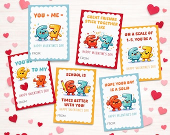 67 Valentijnsdagkaarten, afdrukbare Valentijnsdagkaarten voor kinderen, Six Seven Slang Classroom Valentines, grappige Valentijnsdagtag digitale download