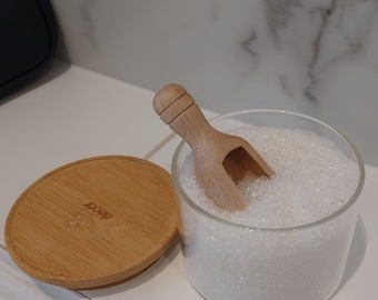 Lavender and Jasmine Bath Salts | Epsom Salts | Muscle Relaxants | Refillable Bamboo Jar