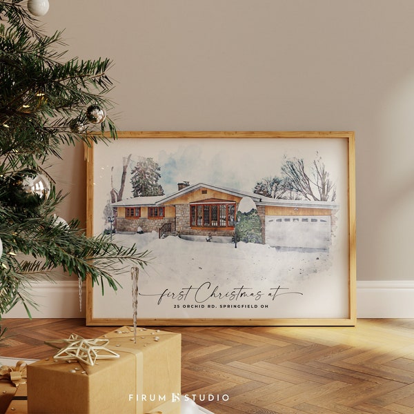Custom House Portrait | Personalized Concept Sketch From Photo | New Home Housewarming Personalized Gift |First Home |Realtor Closing Gift