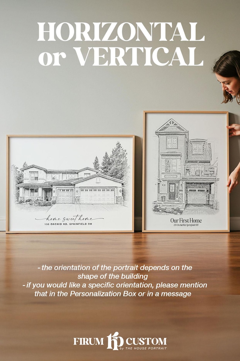 Custom House Sketch from Photo – Personalized Black and White Drawing, Digital Download image 6