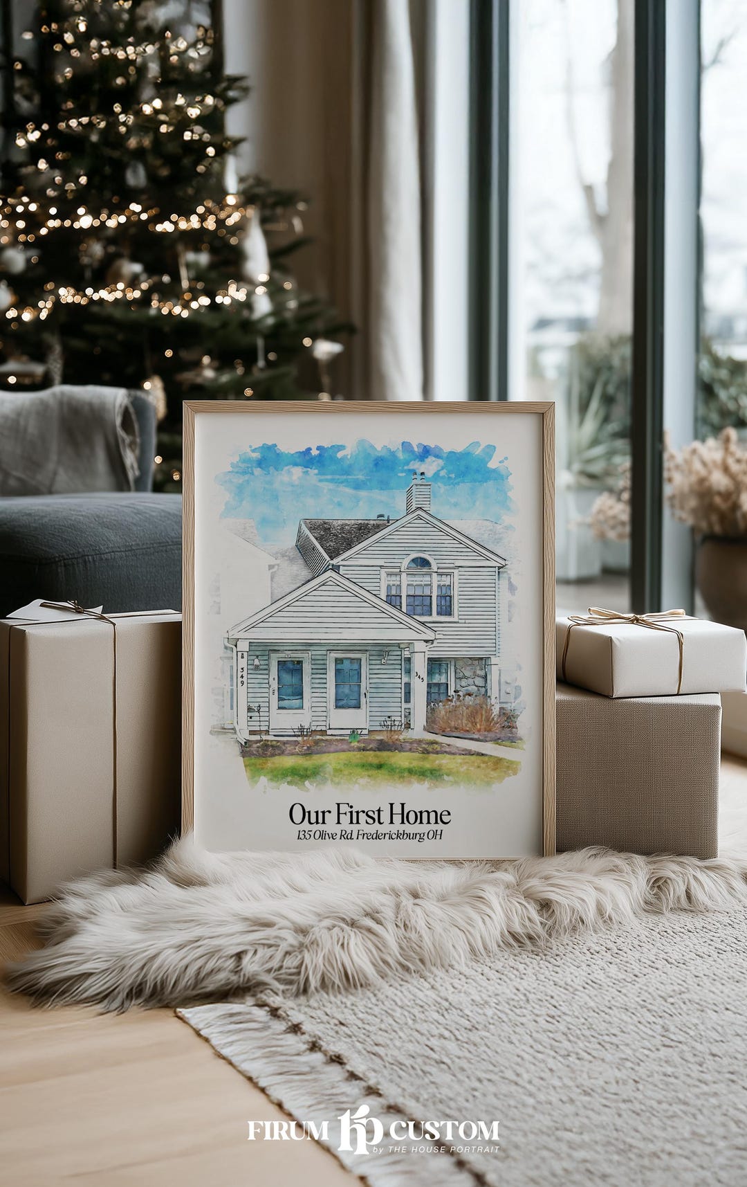 Watercolor Custom Home Portrait | Custom House Portrait | New Home Gift ...