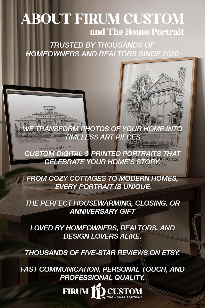 Custom House Sketch from Photo – Personalized Black and White Drawing, Digital Download image 20