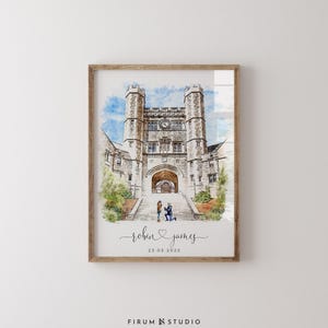 Engagement Portrait, Couple Gift Ideas, Digital Download, Personalized Mr Mrs Gift, Wedding Venue Art, Engagement Anniversary Gift