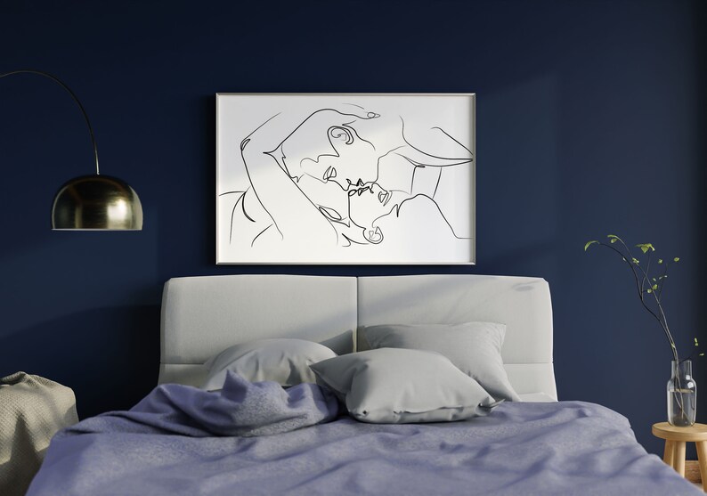 Naked Couple Art, Romantic Couple, Sexy Couple, Erotic Line Art