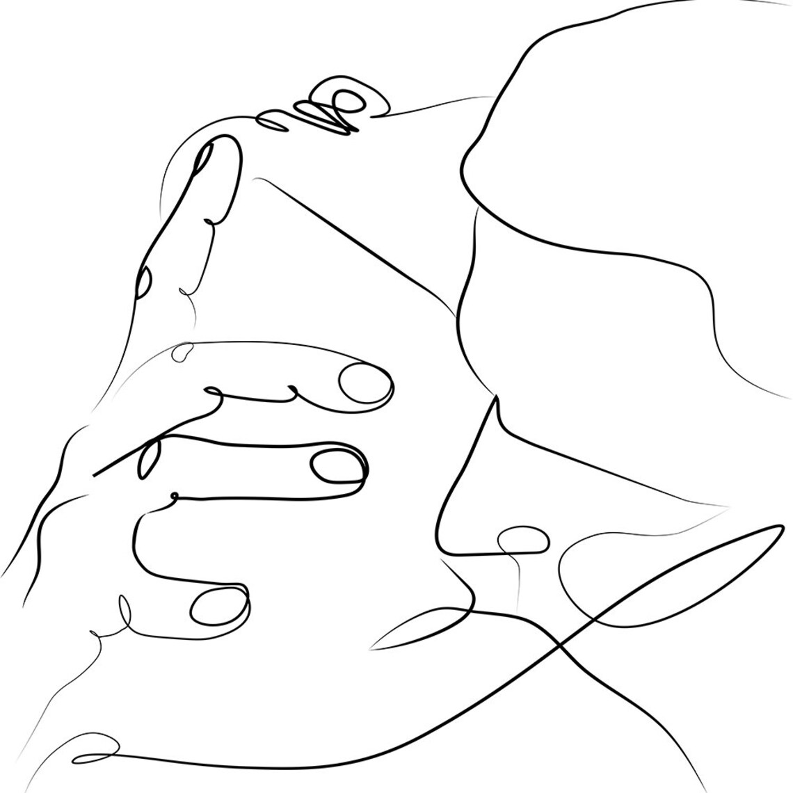 Couple Line Drawing Single Line Couple Art Minimalist Line Draw Couple ...
