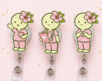 Green Guy Matcha Infusion Badge Reels, Green tea Funny Meme Badge Reels, Matcha Lover ID Holder, Nurse Badge Reel, Nurse Week Accessory