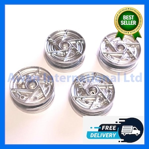 May include: Four silver-colored metal spools with a star-shaped design in the center. The spools are arranged on a white surface. The image also includes a "Best Seller" badge and a "Free Delivery" graphic.