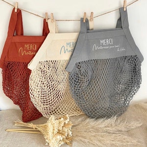Organic cotton net shopping bag / market / fruits and vegetables / zero waste