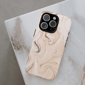 Aesthetic Beige Marble Phone Case for iPhone 16 Pro Max, 15, iPhone 14 Pro, 13, 12, 11, XR, XS, Samsung Galaxy S24 Ultra, S23 Plus, S22, S21