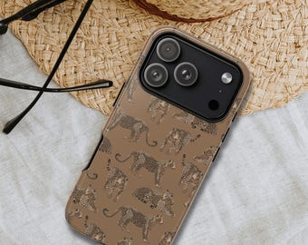 Brown Leopard Print Phone Case: Jungle Style